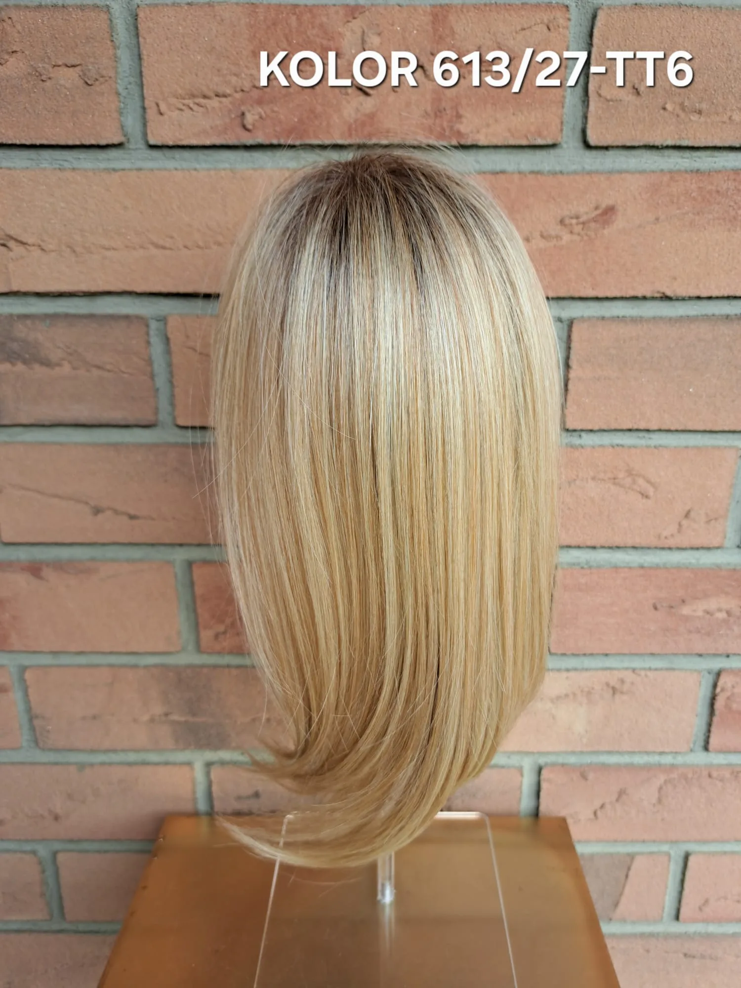 Topper „Neks” baza  mono top 7/12 cm, długość włosa ok. 35 cm - obrazek 10