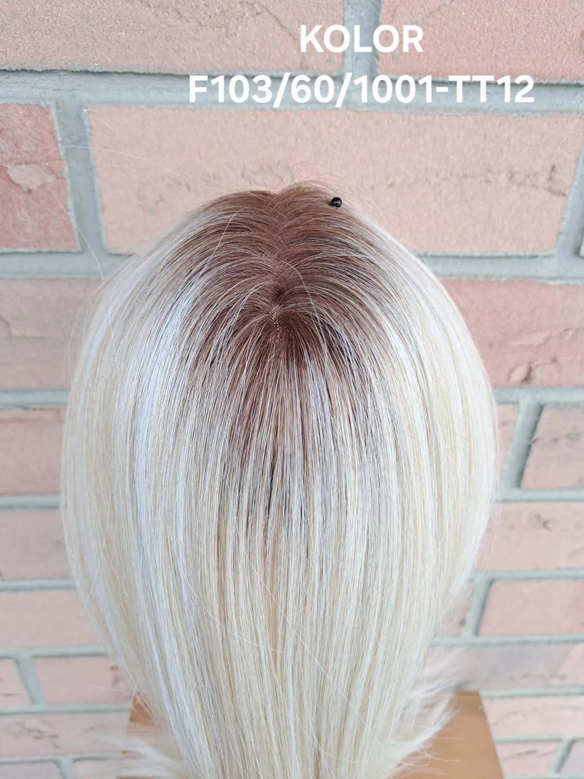 Topper „Neks” baza  mono top 7/12 cm, długość włosa ok. 35 cm - obrazek 15