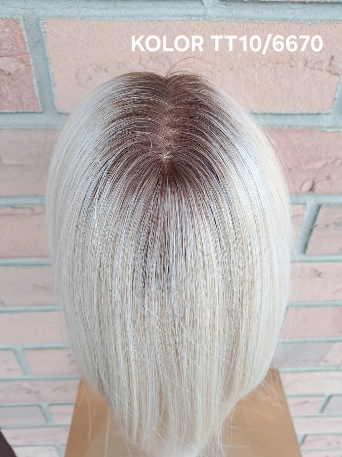 Topper „Neks” baza  mono top 7/12 cm, długość włosa ok. 35 cm - obrazek 18