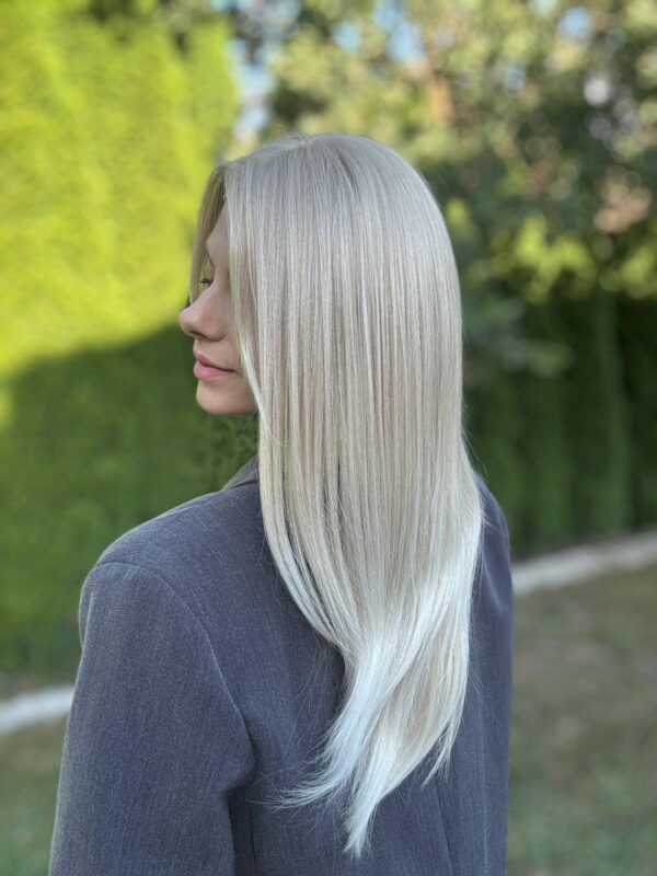 Peruka "Milena" Lace Front 13*6, chłodny jasny blond - obrazek 4