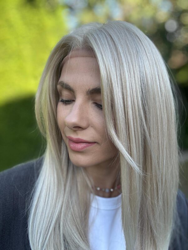 Peruka "Milena" Lace Front 13*6, chłodny jasny blond - obrazek 2
