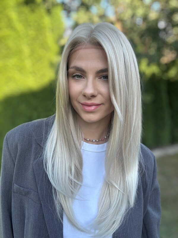 Peruka "Milena" Lace Front 13*6, chłodny jasny blond