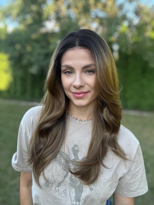 Peruka „Fiora” Lace Front 13*6, brąz sombre - obrazek 3