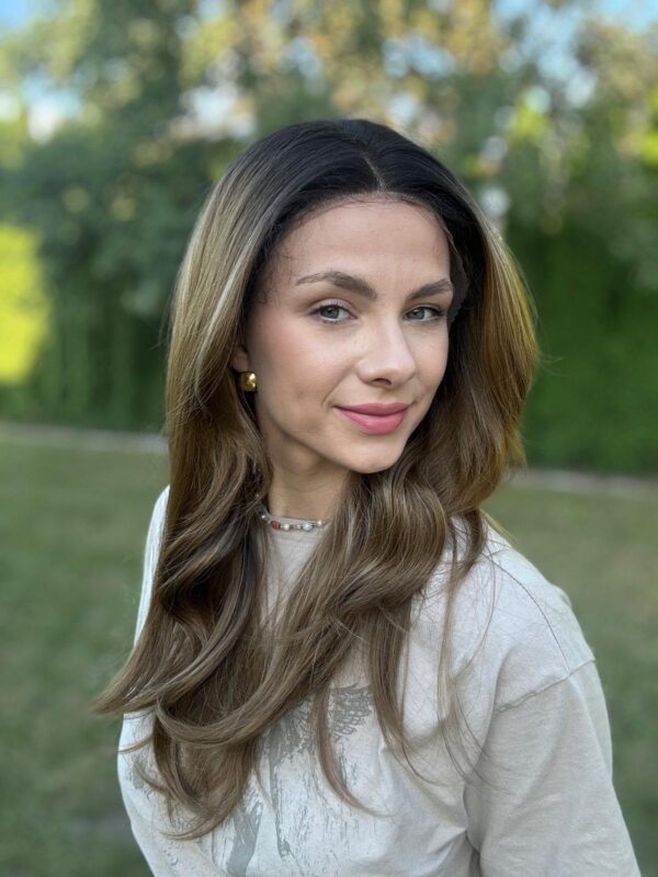 Peruka „Fiora” Lace Front 13*6, brąz sombre