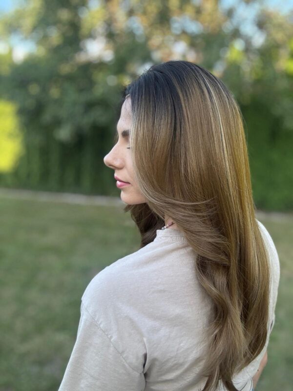 Peruka „Fiora” Lace Front 13*6, brąz sombre - obrazek 2