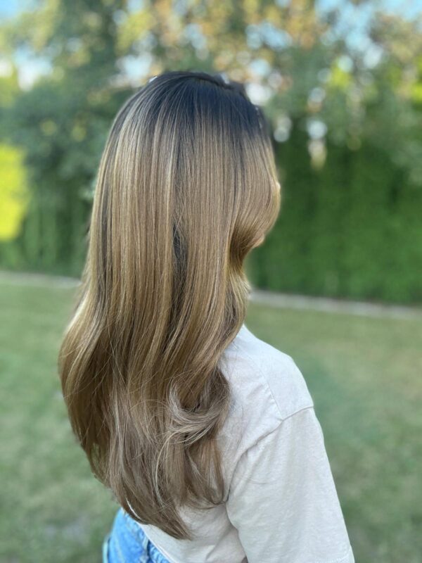Peruka „Fiora” Lace Front 13*6, brąz sombre - obrazek 4