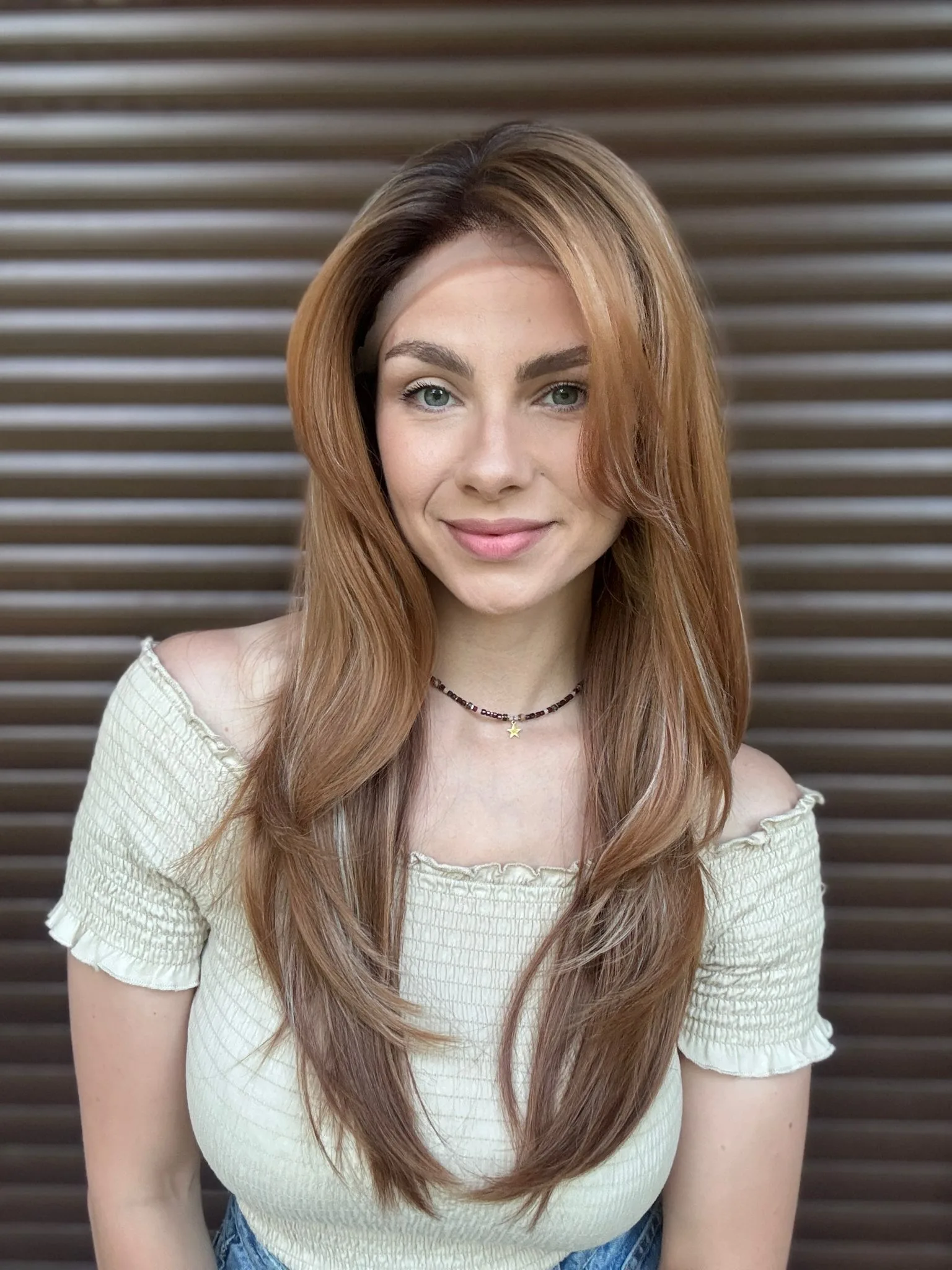 Peruka ,, Żaneta '' lace front 13/6,  ,dł.ok 60 cm