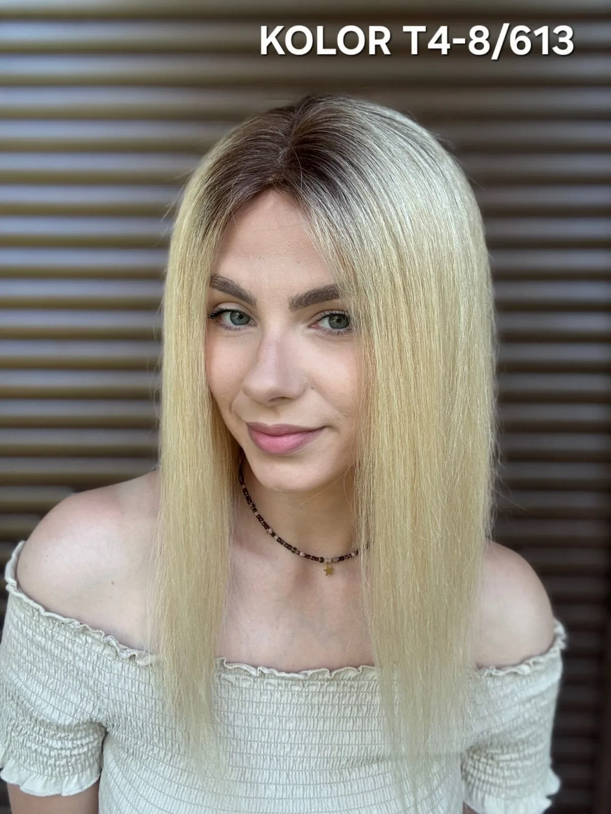 Topper "Camelia" włos naturalny, baza 20/20 cm - obrazek 5