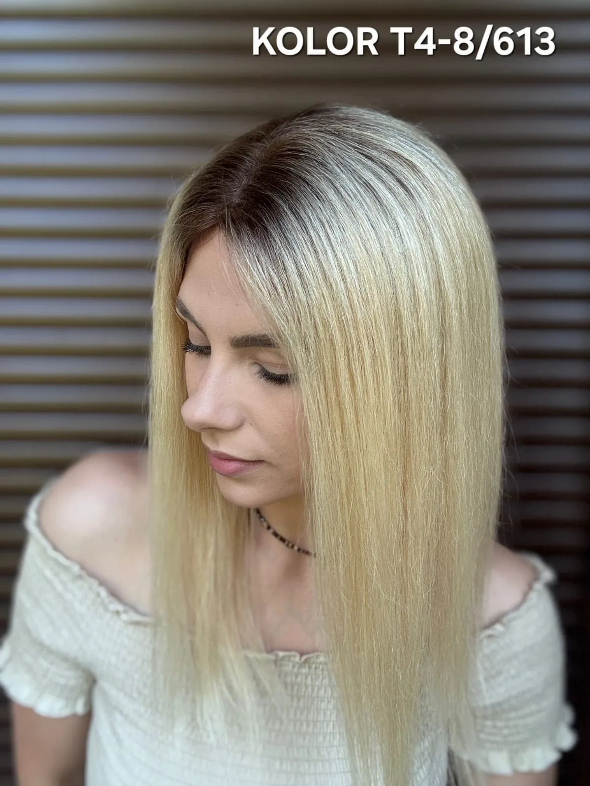 Topper "Camelia" włos naturalny, baza 20/20 cm - obrazek 6