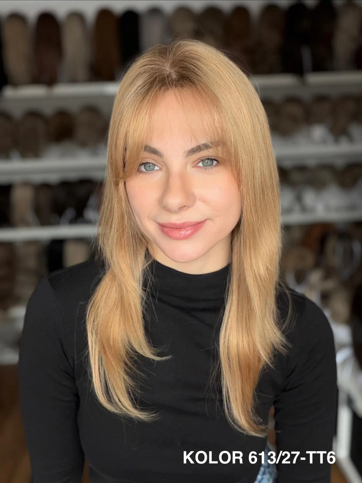 Peruka "Aleksa" włos naturalny blond/brąz - obrazek 5
