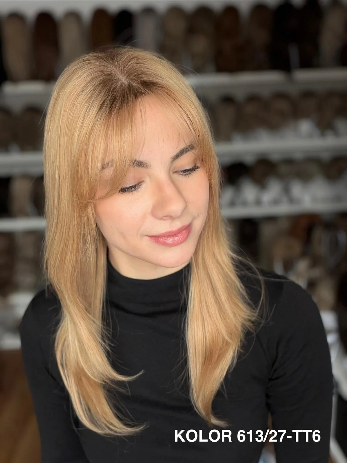 Peruka "Aleksa" włos naturalny blond/brąz - obrazek 6