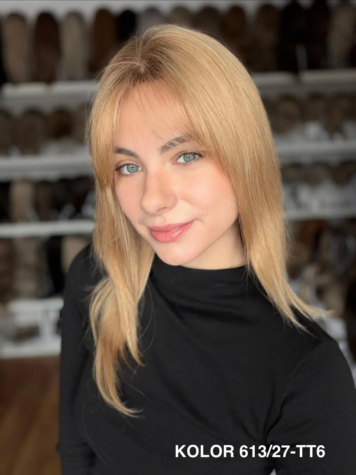 Peruka "Aleksa" włos naturalny blond/brąz - obrazek 7